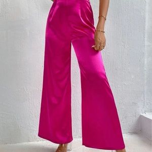 Hot pink wide leg pants